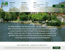 Tablet Screenshot of gaestehaus-huberamsee.de